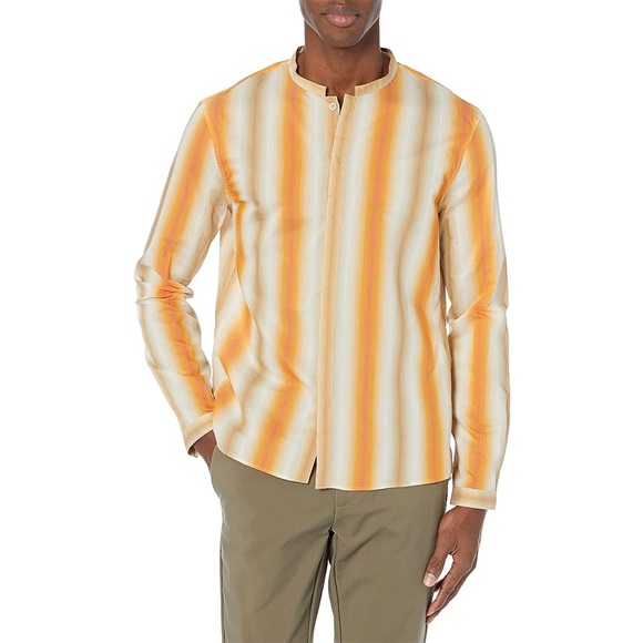 *SOLD* John Varvatos Striped Long Sleeve Shirt Sz M - Picture 1 of 6